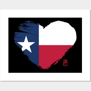 U.S. State - I Love Texas - Texas Flag Posters and Art